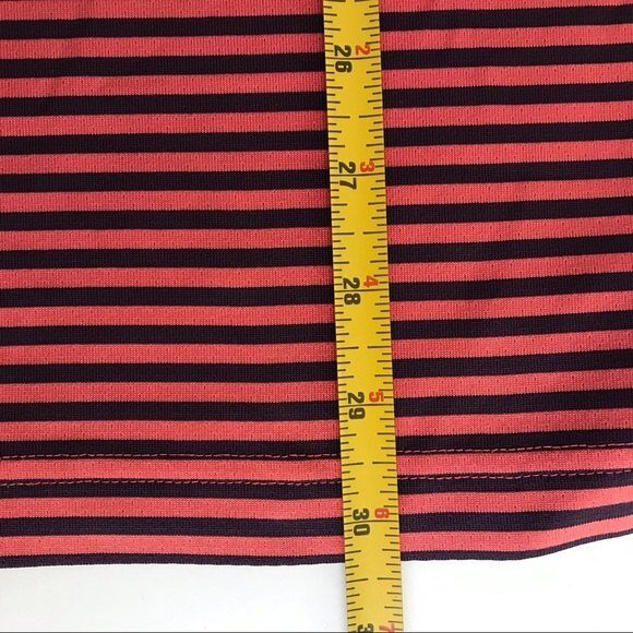 Roundtree & Yorke Performance Orange Navy Stripe Golf Polo Shirt Mens Size XXL - Picture 7 of 11